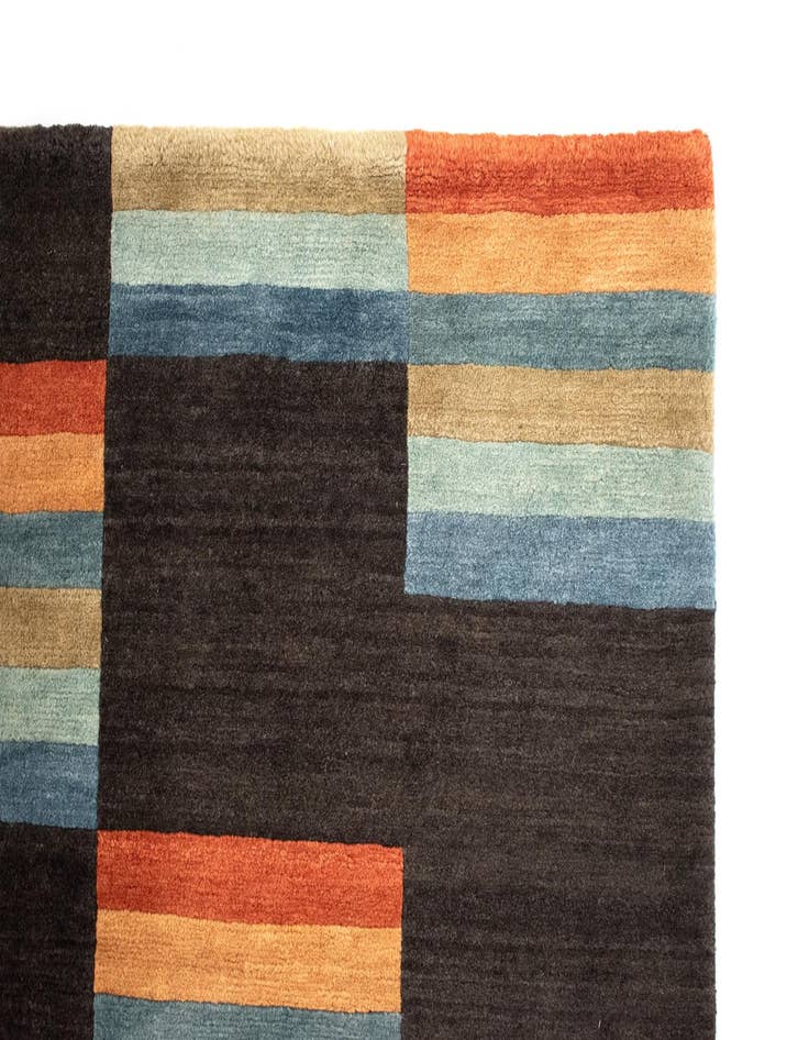 Detail image of 6' 8 x 8' 2  Hand Knotted Modern Roots Rug