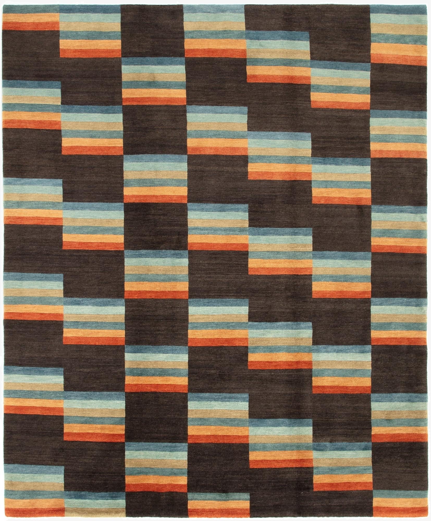 6' 8 x 8' 2 Hand Knotted Modern Roots Rug