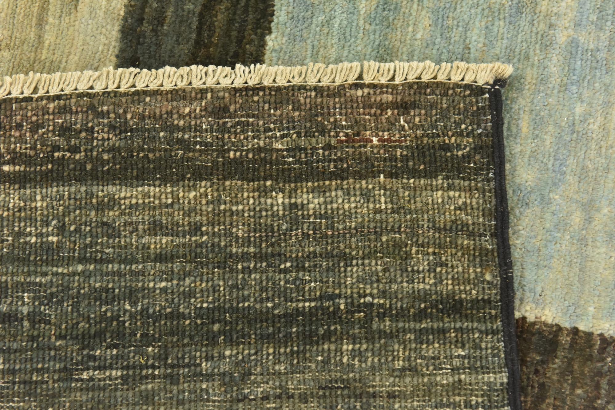 8' 9 x 9' 6 Hand Knotted Modern Ziegler Rug