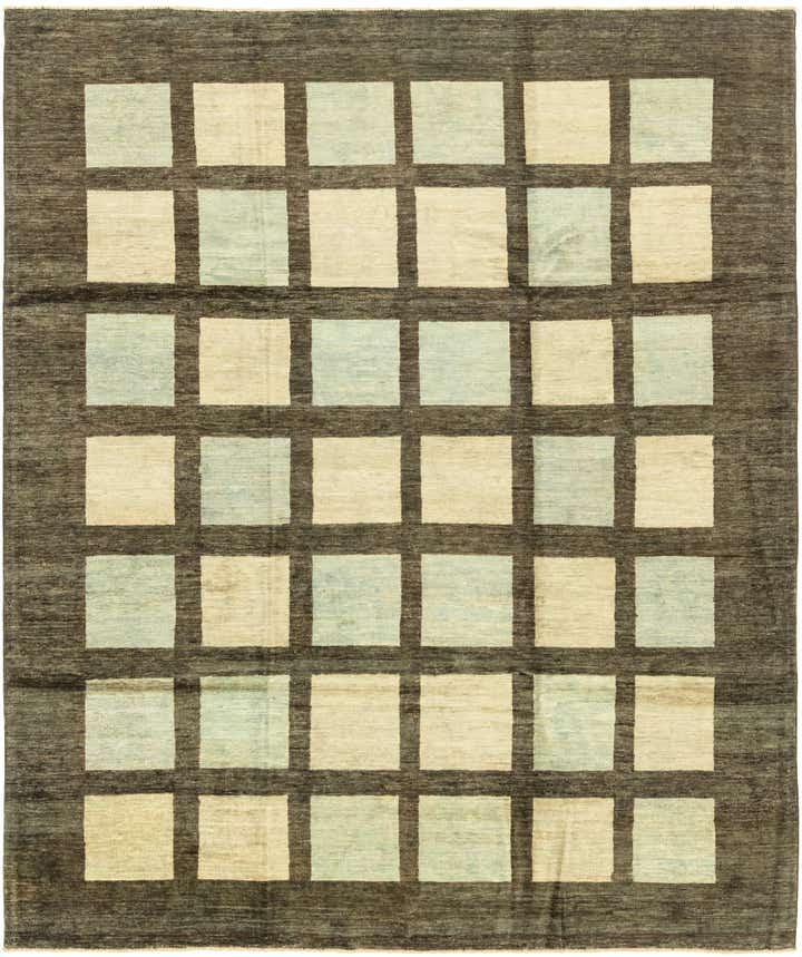 8' 9 x 9' 6 Hand Knotted Modern Ziegler Rug