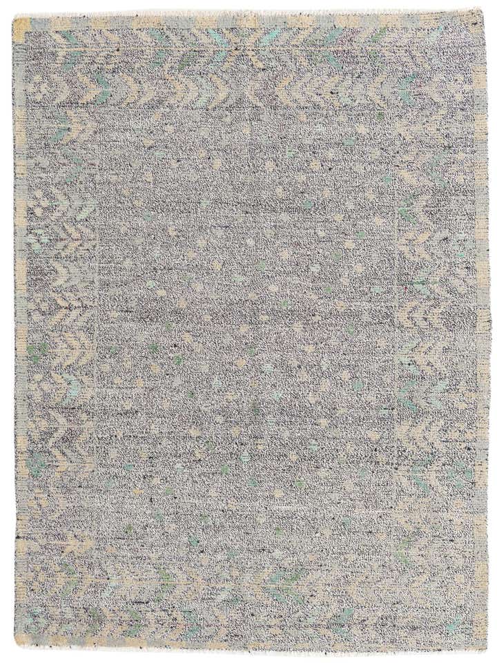 5' 3 x 7' Hand Knotted Modern Ziegler Wool Rug