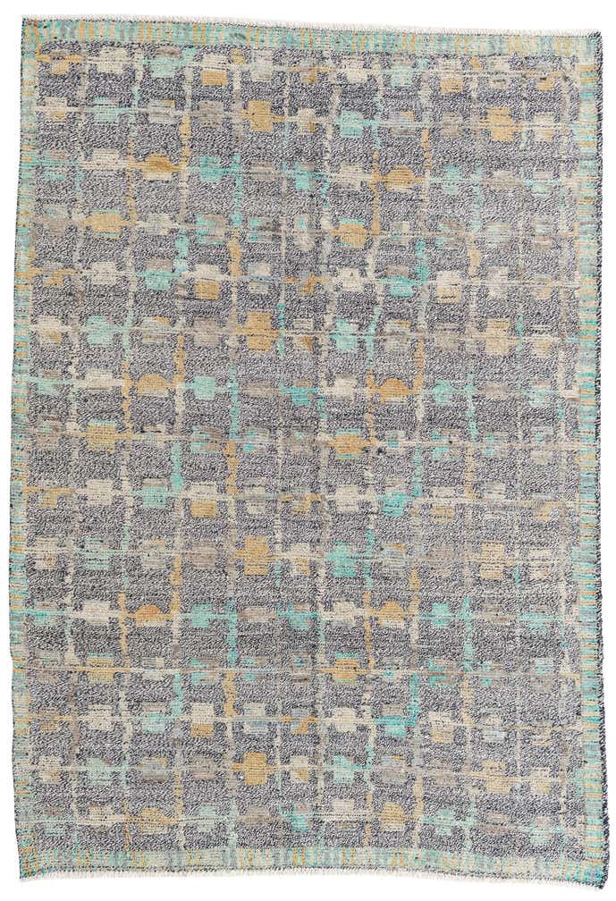 5' 8 x 8' 1 Hand Knotted Modern Ziegler Wool Rug