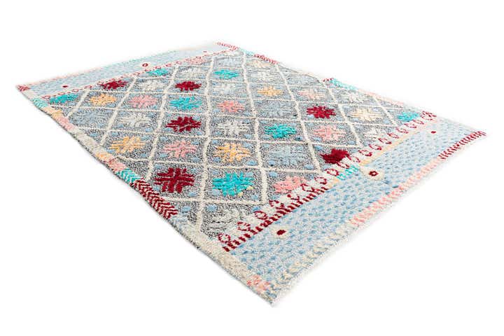5' 7 x 8' Hand Knotted Modern Ziegler Wool Rug