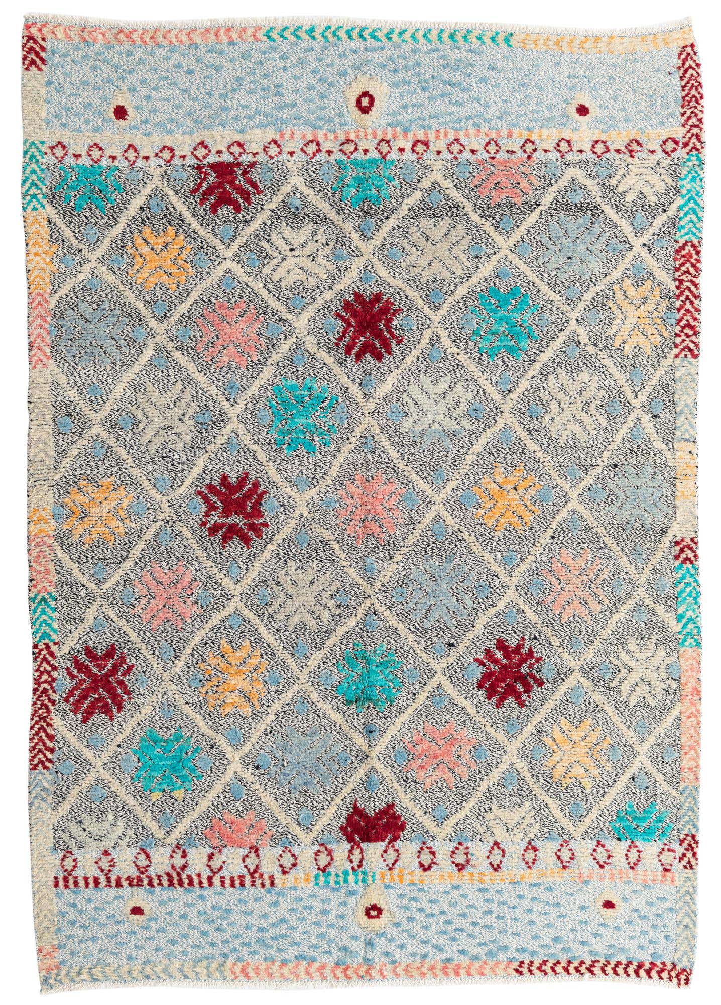 5' 7 x 8' Hand Knotted Modern Ziegler Wool Rug