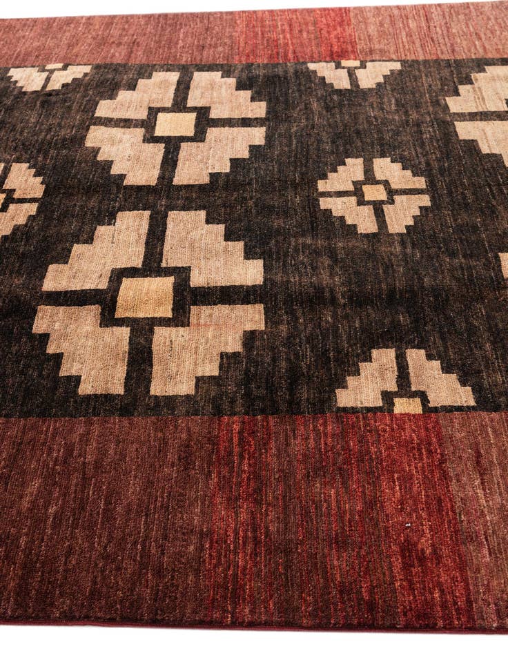 Detail image of 6' 5 x 8' 6  Hand Knotted Modern Ziegler Rug