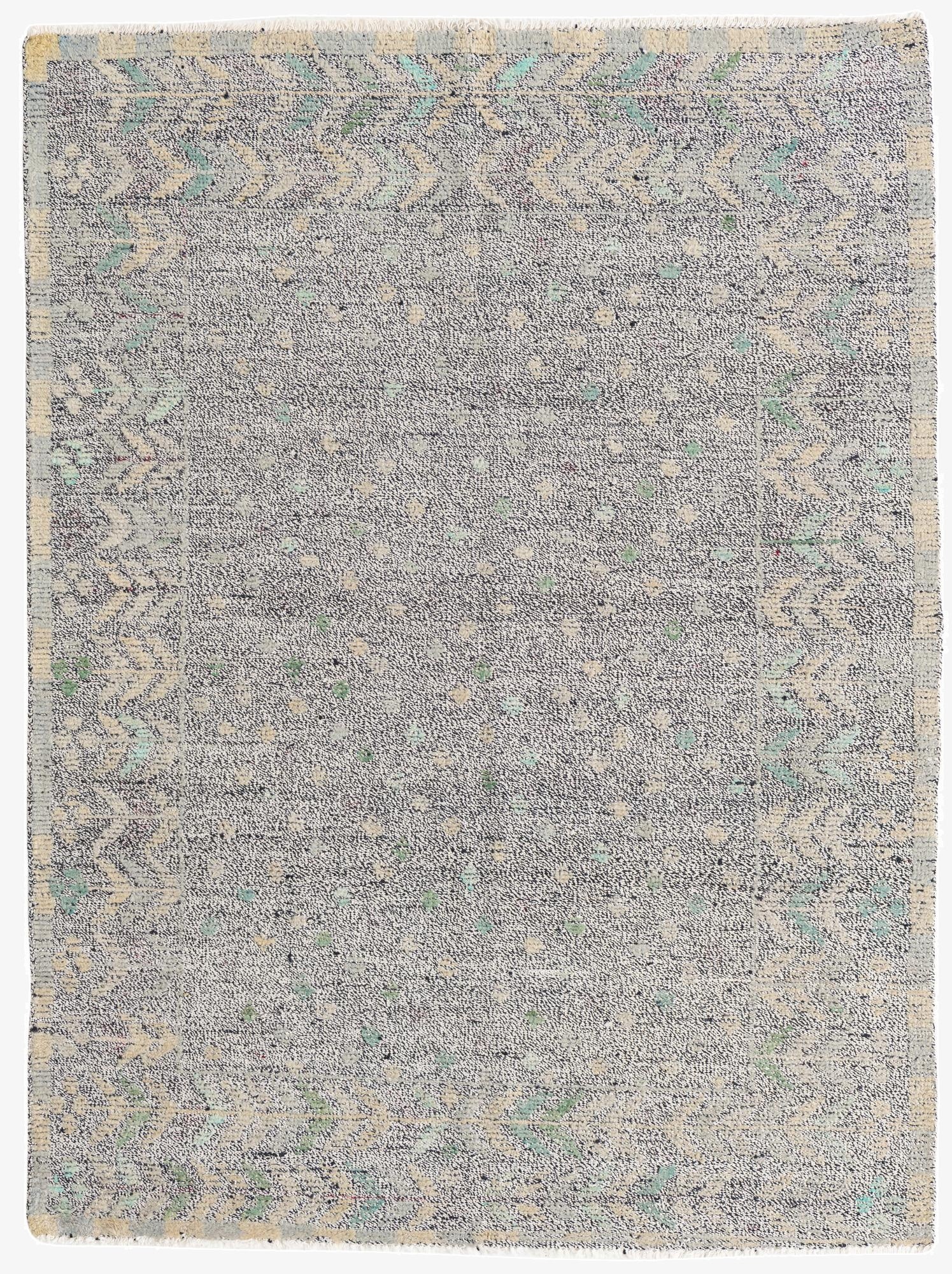 5' 3 x 7'  Hand Knotted Modern Ziegler Wool Rug