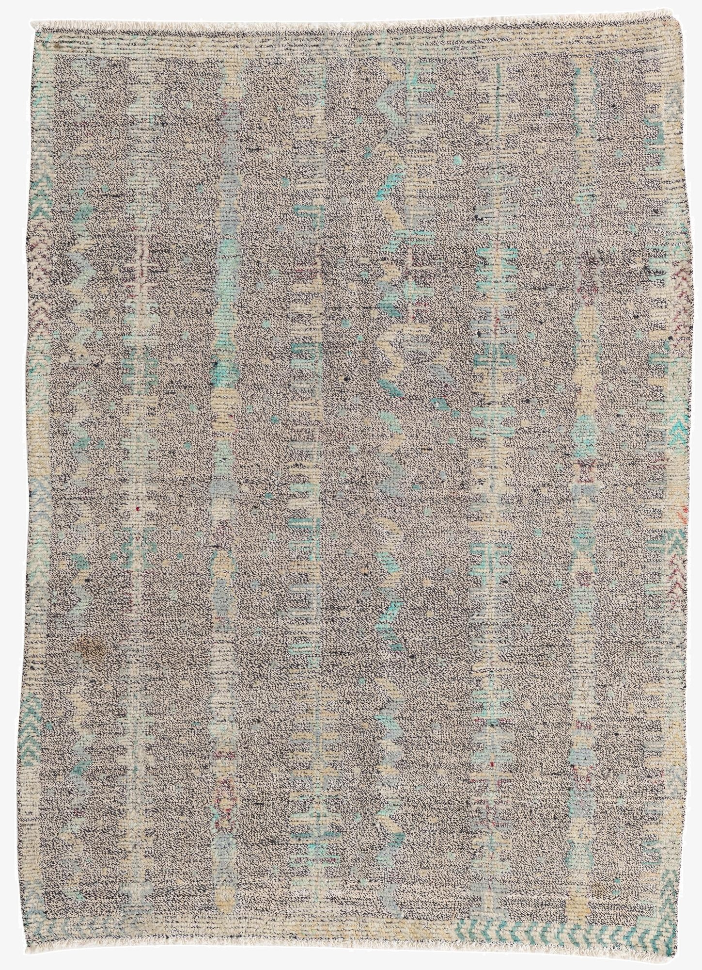 5' x 6' 10  Hand Knotted Modern Ziegler Wool Rug