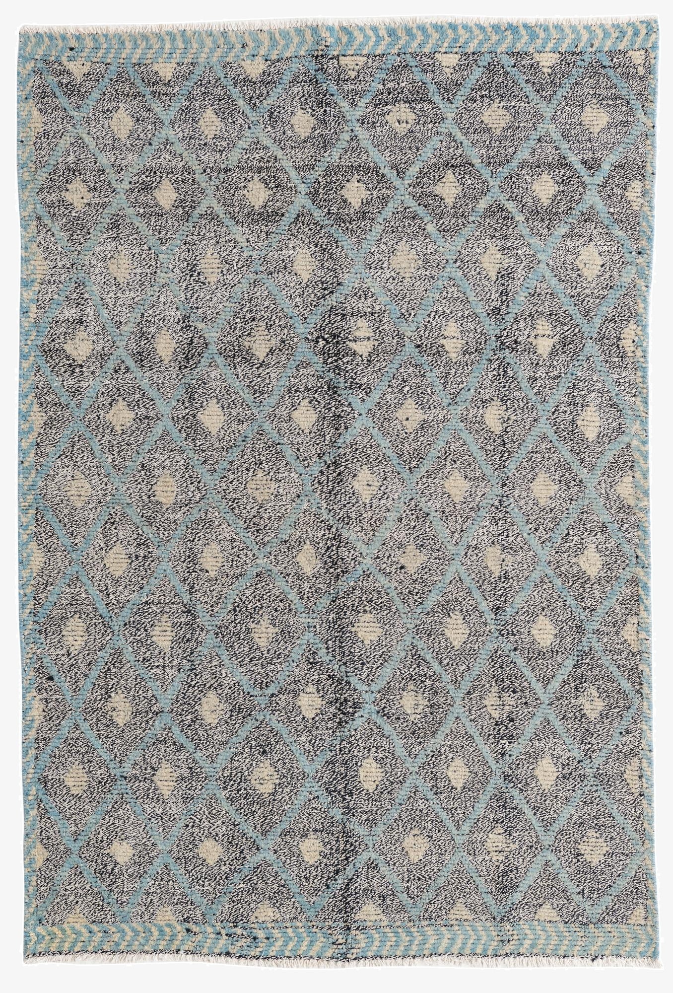 4' 8 x 7'  Hand Knotted Modern Ziegler Wool Rug
