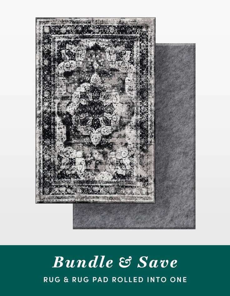 Detail image of 5' 3 x 8' Monaco Rug With Pad Bundle