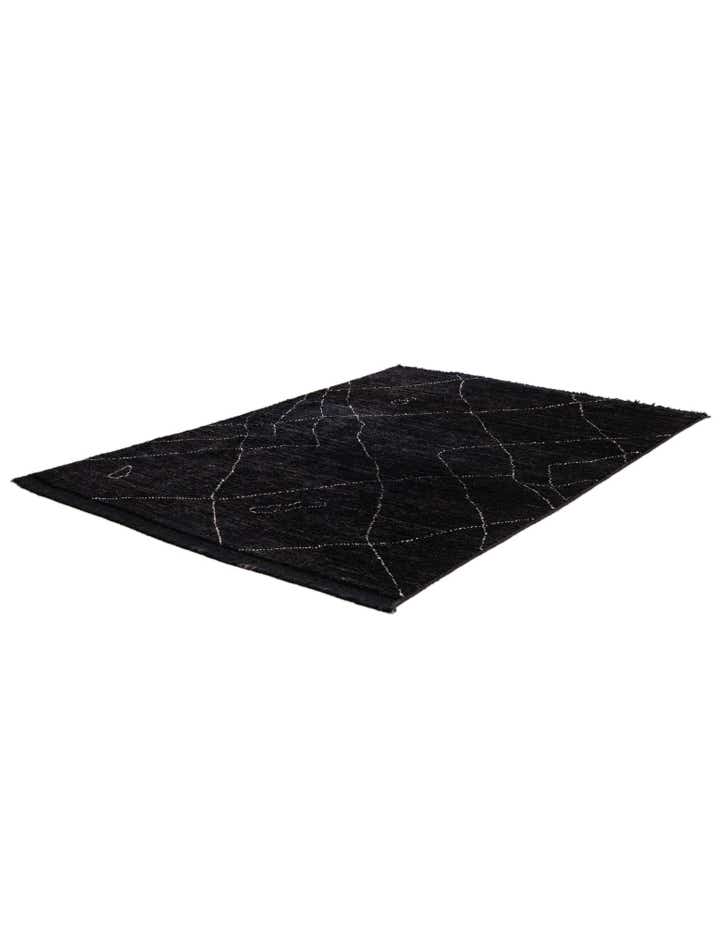 3' 10 x 6' 1 Hand Knotted Moroccan Wool Rug