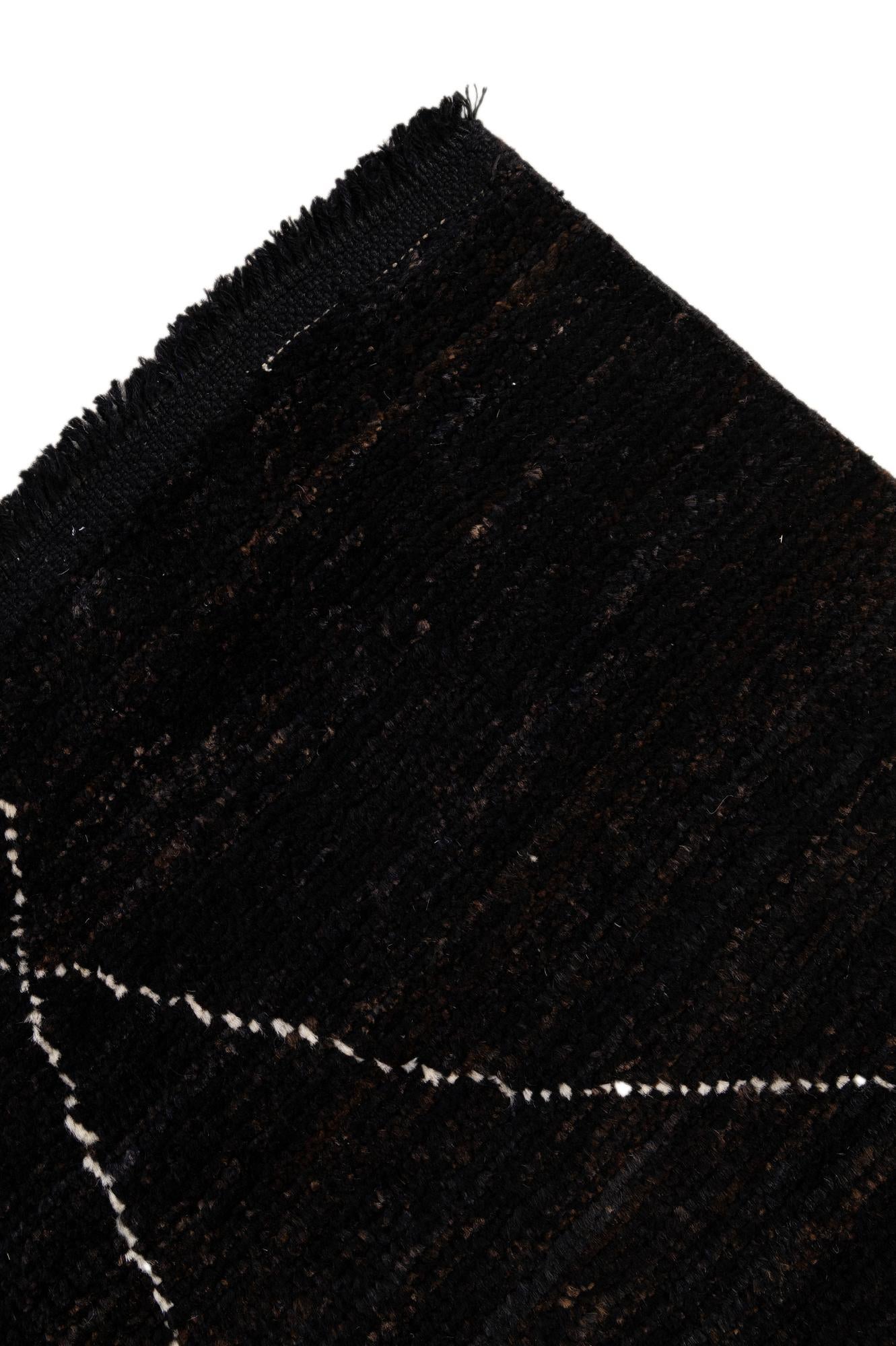 3' 10 x 6' 1 Hand Knotted Moroccan Wool Rug