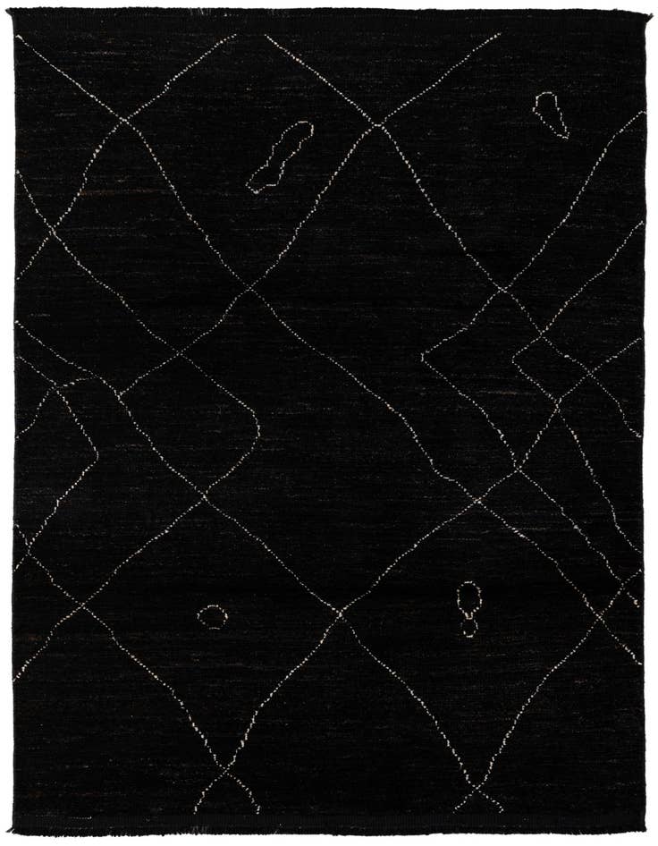 Detail image of 3' 10 x 6' 1 Hand Knotted Moroccan Wool Rug