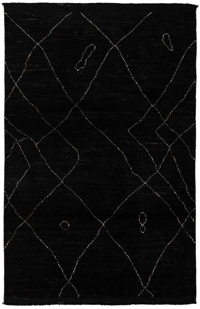 3' 10 x 6' 1 Hand Knotted Moroccan Wool Rug