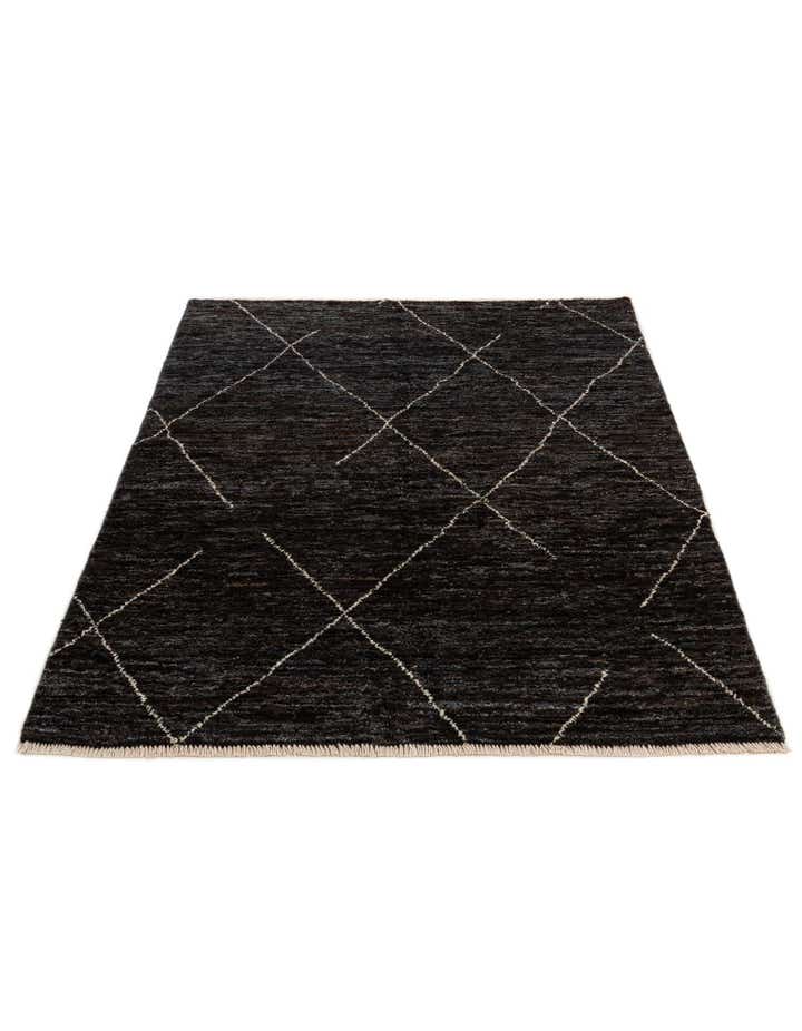 4' 6 x 6' 7 Hand Knotted Moroccan Wool Rug