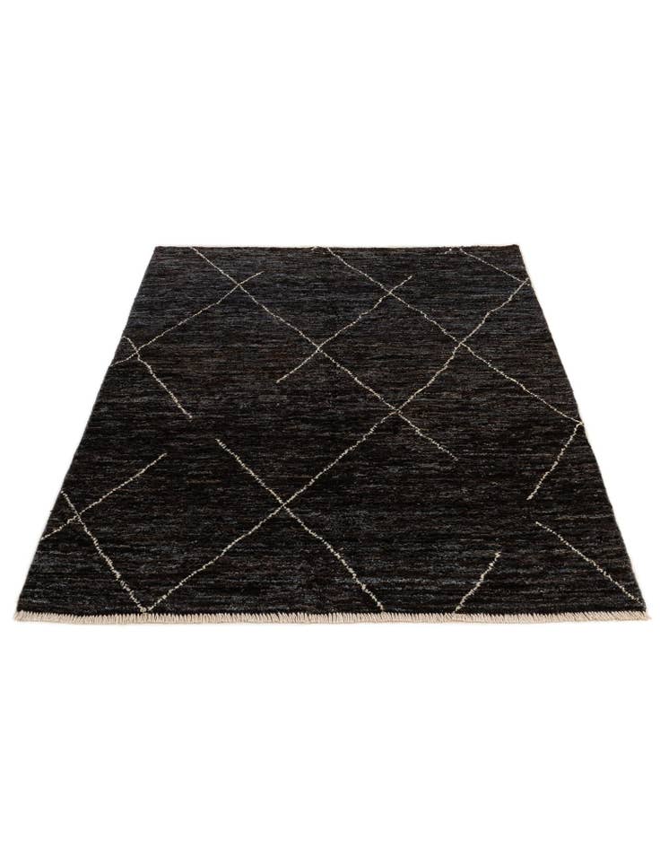 Detail image of 4' 6 x 6' 7 Hand Knotted Moroccan Wool Rug
