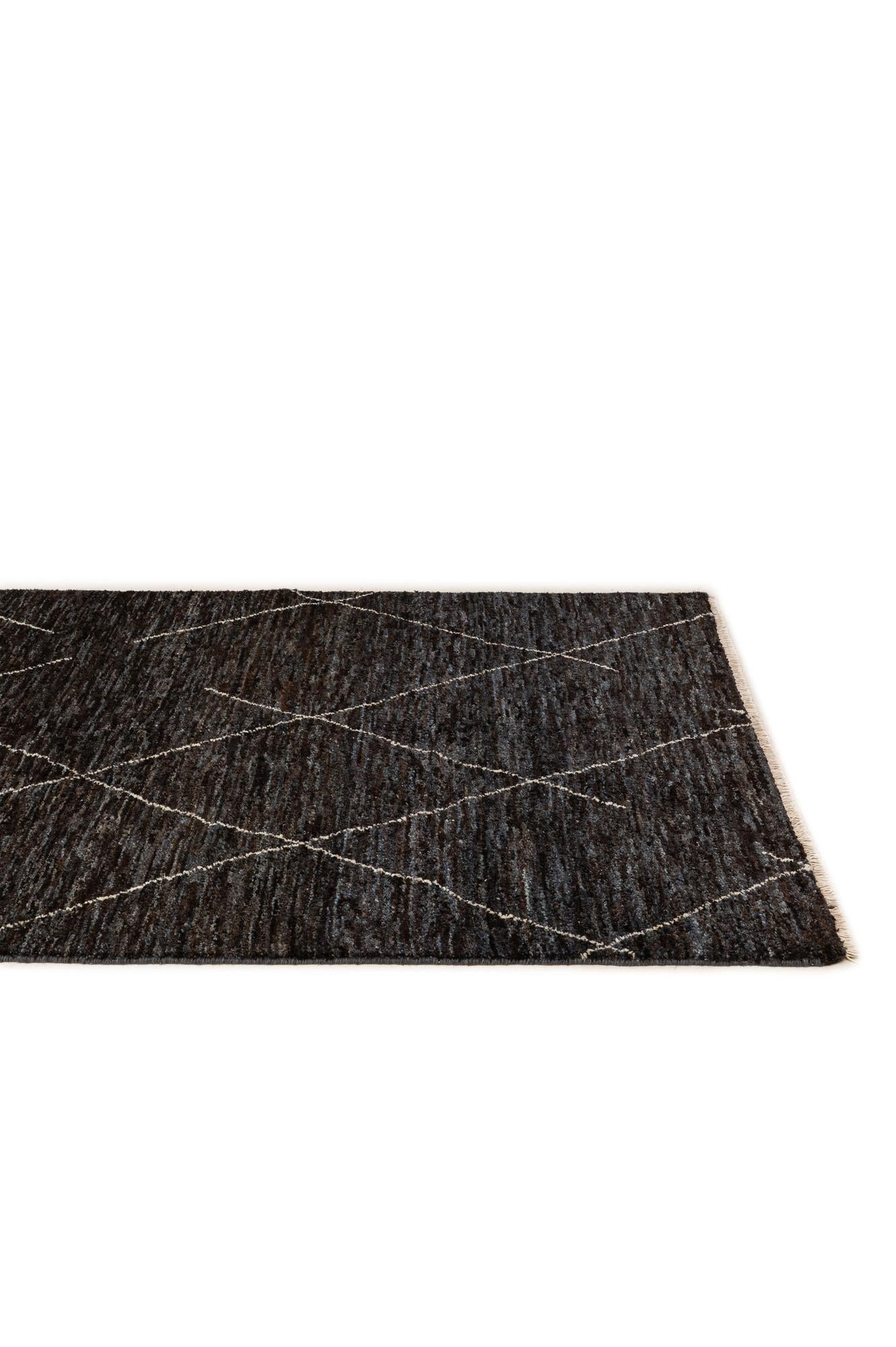 4' 6 x 6' 7 Hand Knotted Moroccan Wool Rug