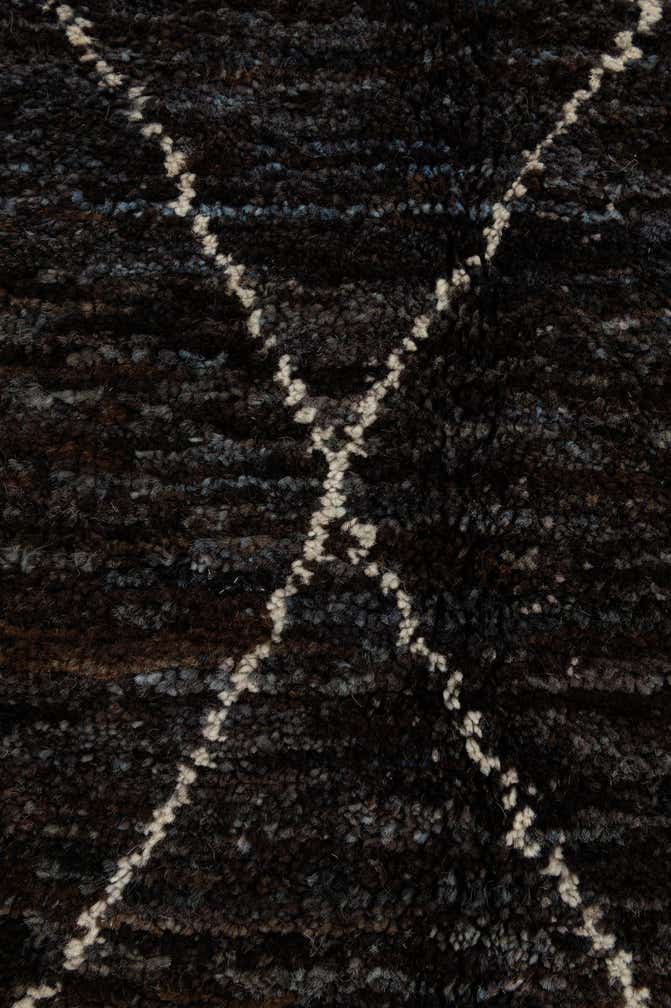 4' 6 x 6' 7 Hand Knotted Moroccan Wool Rug