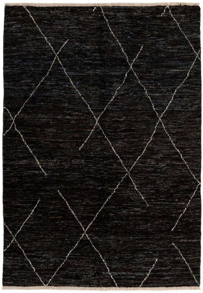 Detail image of 4' 6 x 6' 7 Hand Knotted Moroccan Wool Rug