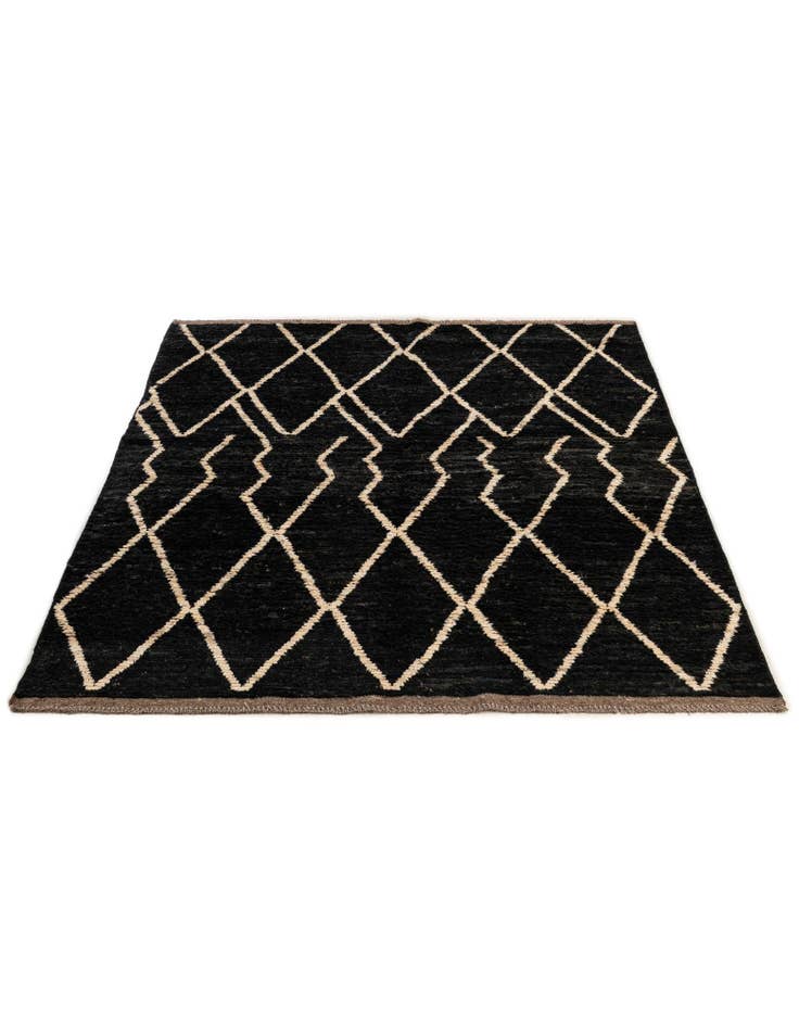 Detail image of 5' 4 x 6' 6 Hand Knotted Moroccan Wool Rug