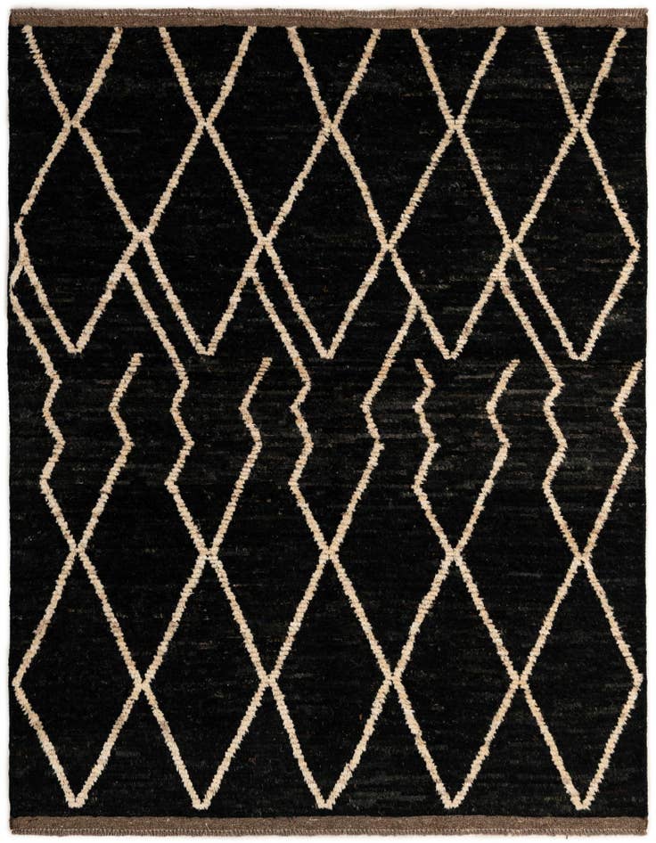 Detail image of 5' 4 x 6' 6 Hand Knotted Moroccan Wool Rug