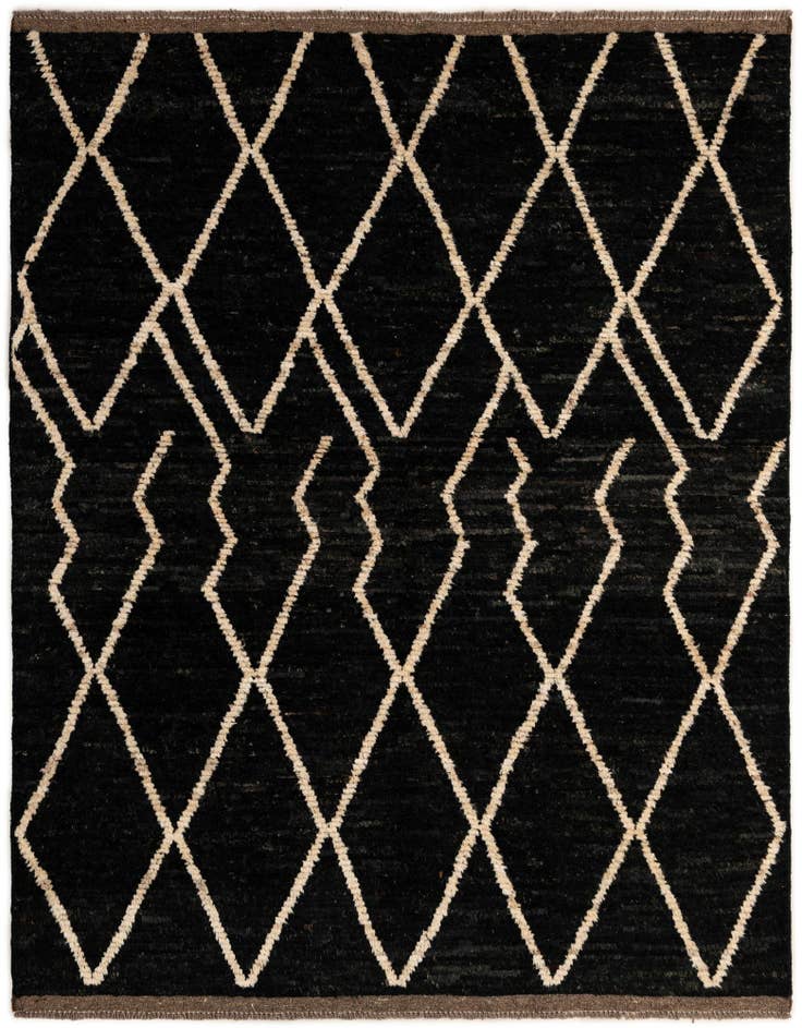 Detail image of 5' 4 x 6' 6 Hand Knotted Moroccan Wool Rug