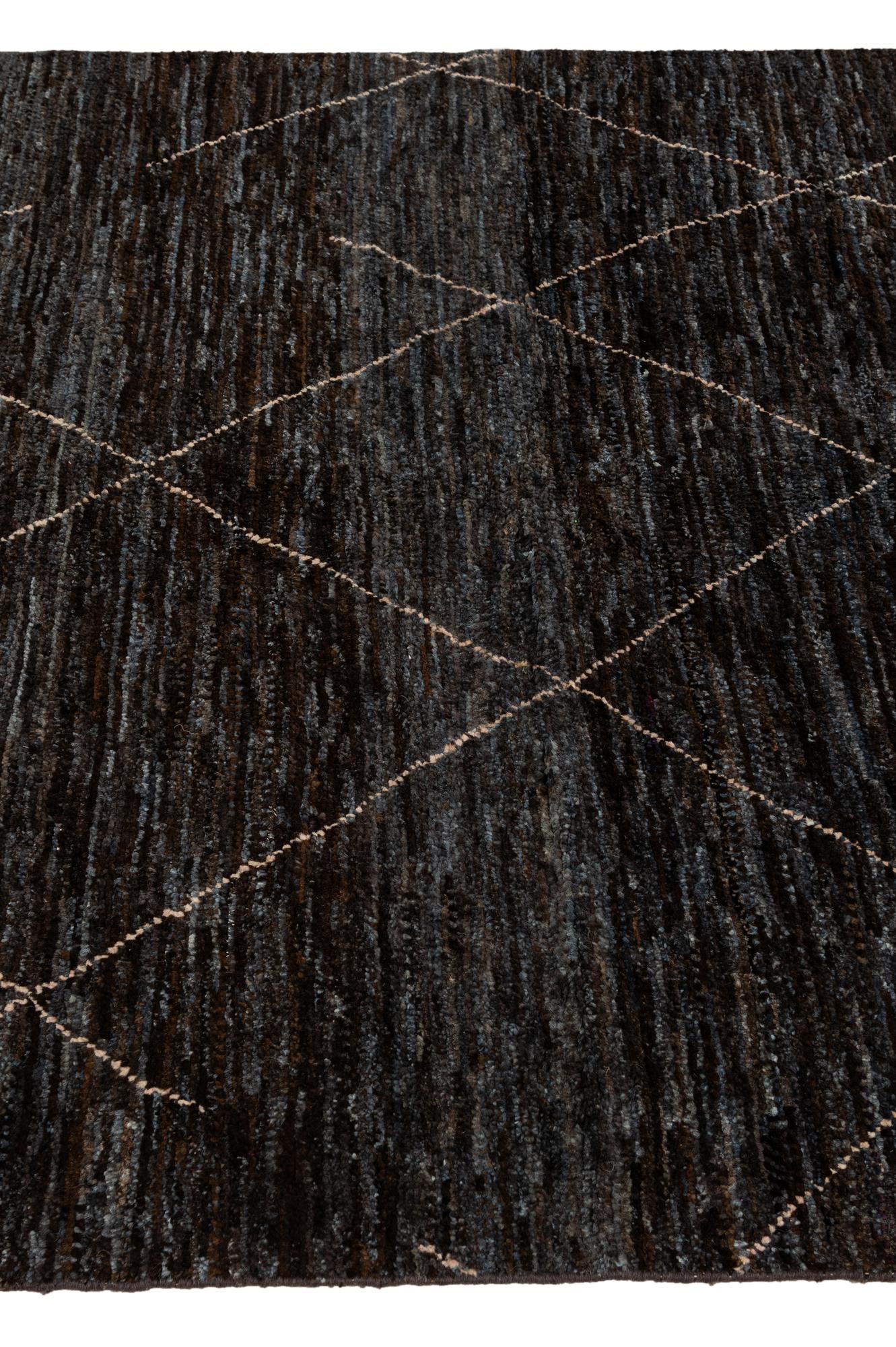 5' 2 x 7' 7 Hand Knotted Moroccan Wool Rug