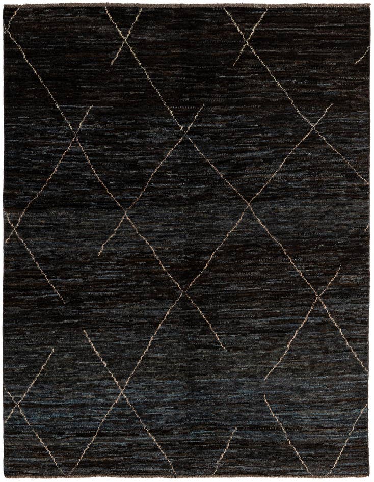 Detail image of 5' 2 x 7' 7 Hand Knotted Moroccan Wool Rug