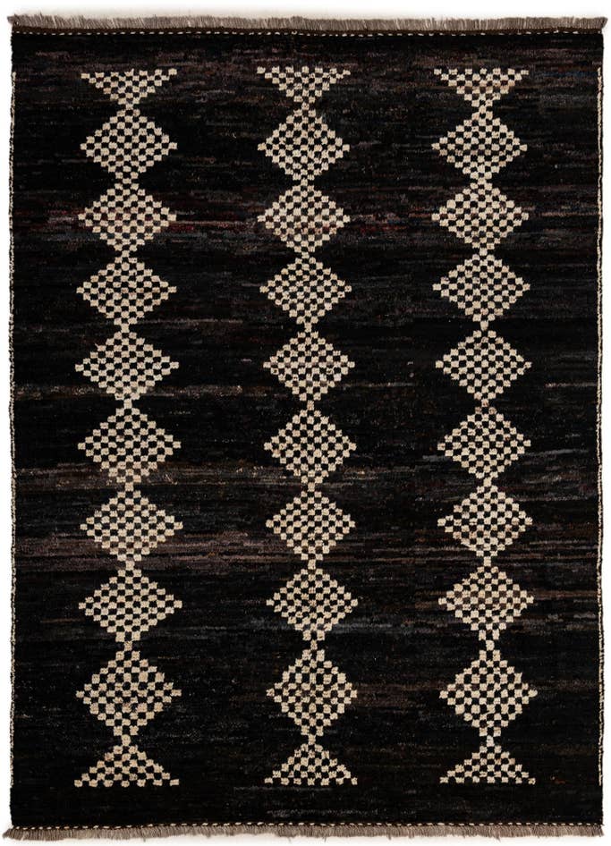 Detail image of 5' 11 x 7' 11 Hand Knotted Moroccan Wool Rug