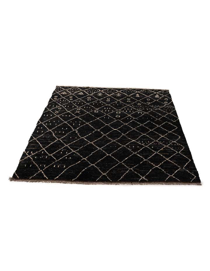 6' 8 x 9' 7 Hand Knotted Moroccan Wool Rug