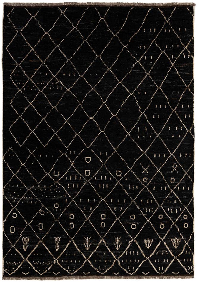 Detail image of 6' 8 x 9' 7 Hand Knotted Moroccan Wool Rug
