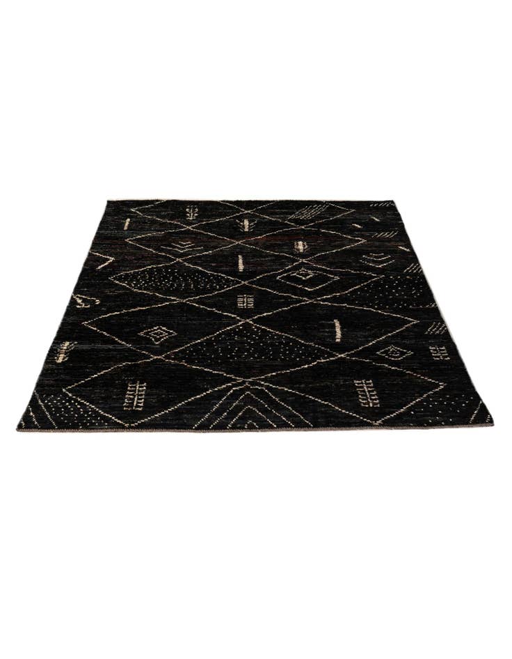 Detail image of 6' 9 x 9' 3 Hand Knotted Moroccan Wool Rug