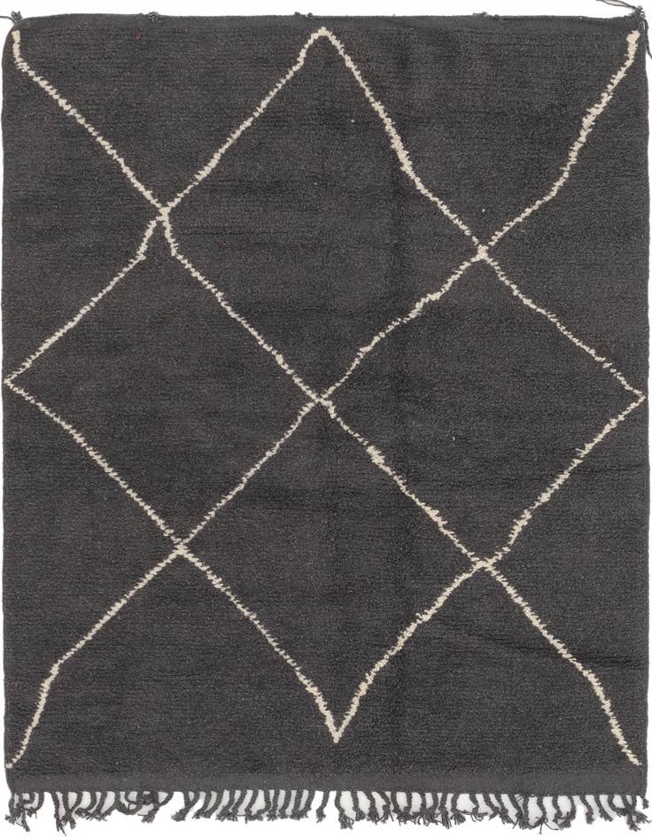 Detail image of 5' x 7' 10 Hand Knotted Moroccan Wool Rug