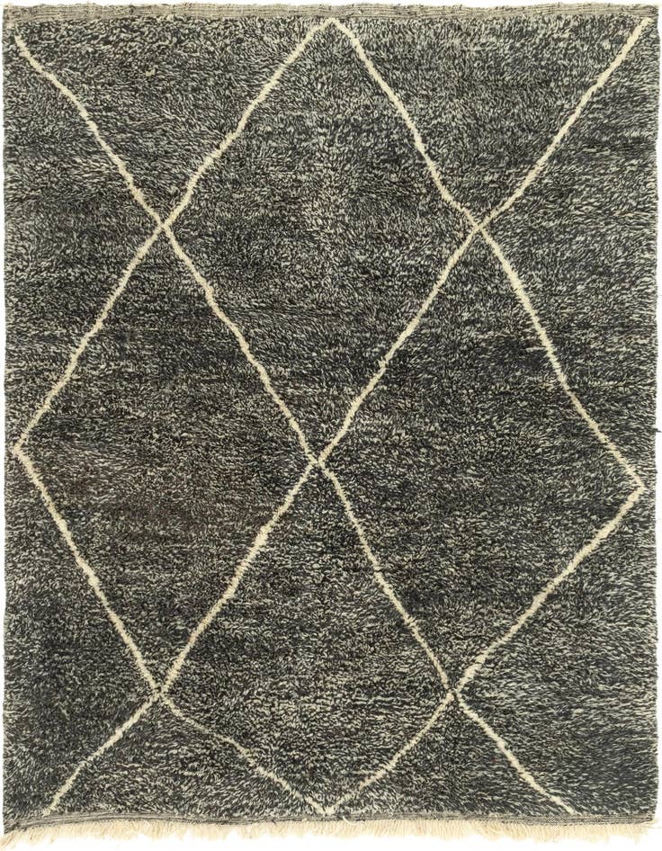 Detail image of 6' 8 x 9' Hand Knotted Moroccan Wool Rug