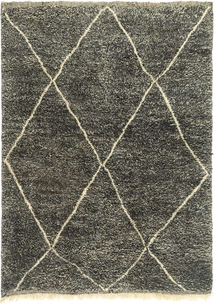 6' 8 x 9' Hand Knotted Moroccan Wool Rug