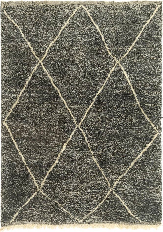 Detail image of 6' 8 x 9' Hand Knotted Moroccan Wool Rug