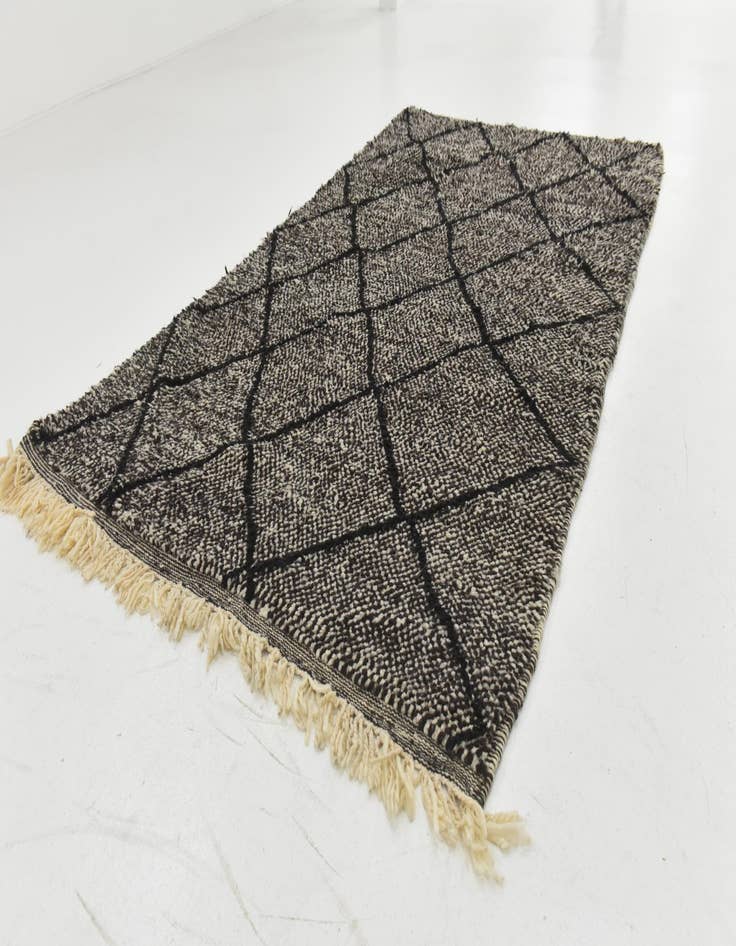 Detail image of 5' 2 x 9'  Hand Knotted Moroccan Wool Rug