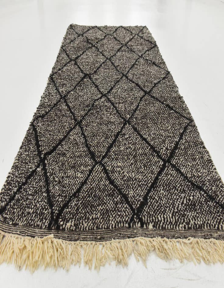 Detail image of 5' 2 x 9'  Hand Knotted Moroccan Wool Rug