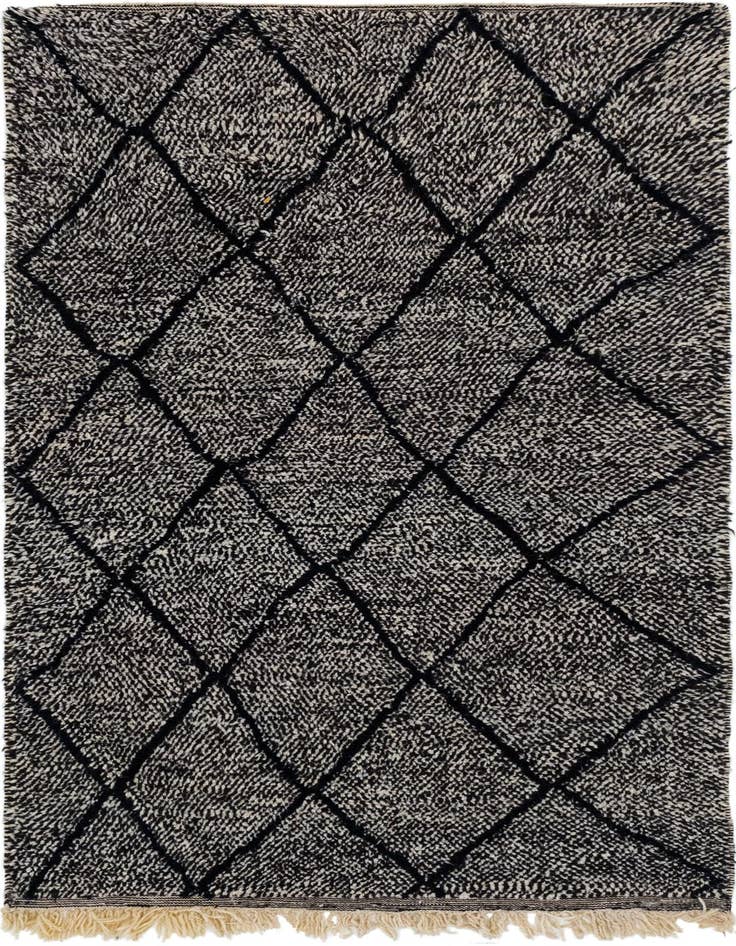 Detail image of 5' 2 x 9' Hand Knotted Moroccan Wool Rug