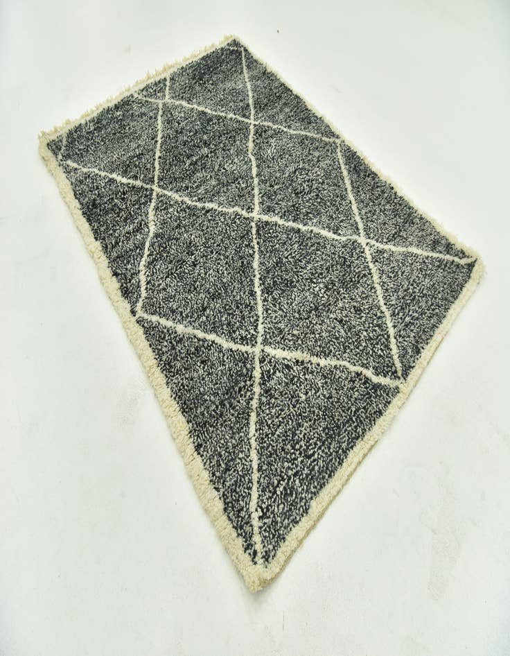 Detail image of 5' 6 x 7' 7 Hand Knotted Moroccan Wool Rug