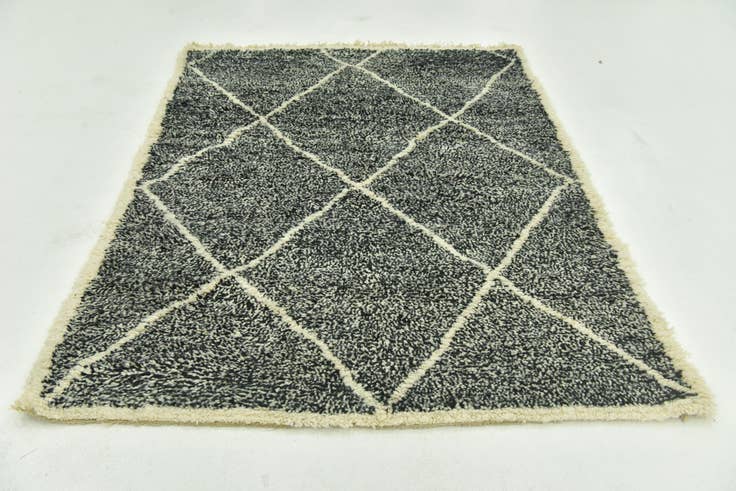 Detail image of 5' 6 x 7' 7 Hand Knotted Moroccan Wool Rug