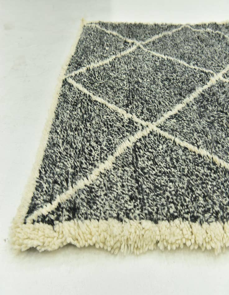 Detail image of 5' 6 x 7' 7 Hand Knotted Moroccan Wool Rug