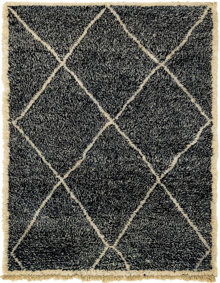 Detail image of 5' 6 x 7' 7 Hand Knotted Moroccan Wool Rug