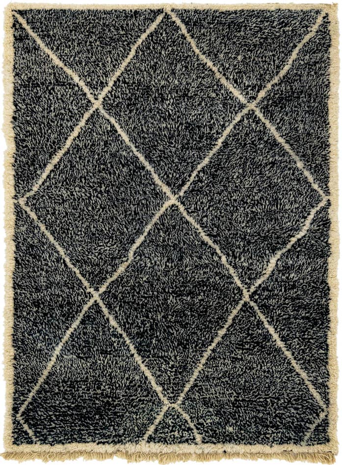 Detail image of 5' 6 x 7' 7 Hand Knotted Moroccan Wool Rug