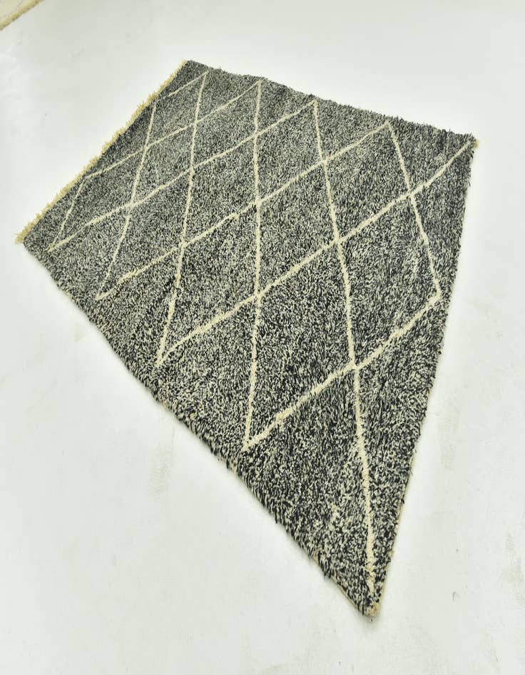 Detail image of 6' 2 x 9' 6  Hand Knotted Moroccan Wool Rug