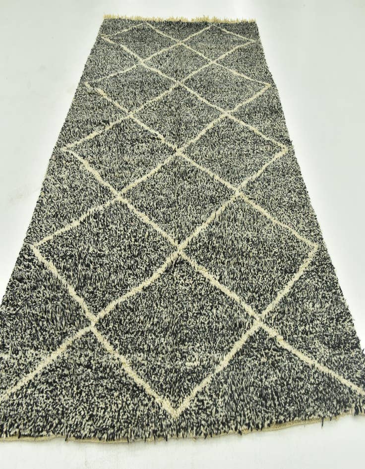 Detail image of 6' 2 x 9' 6  Hand Knotted Moroccan Wool Rug