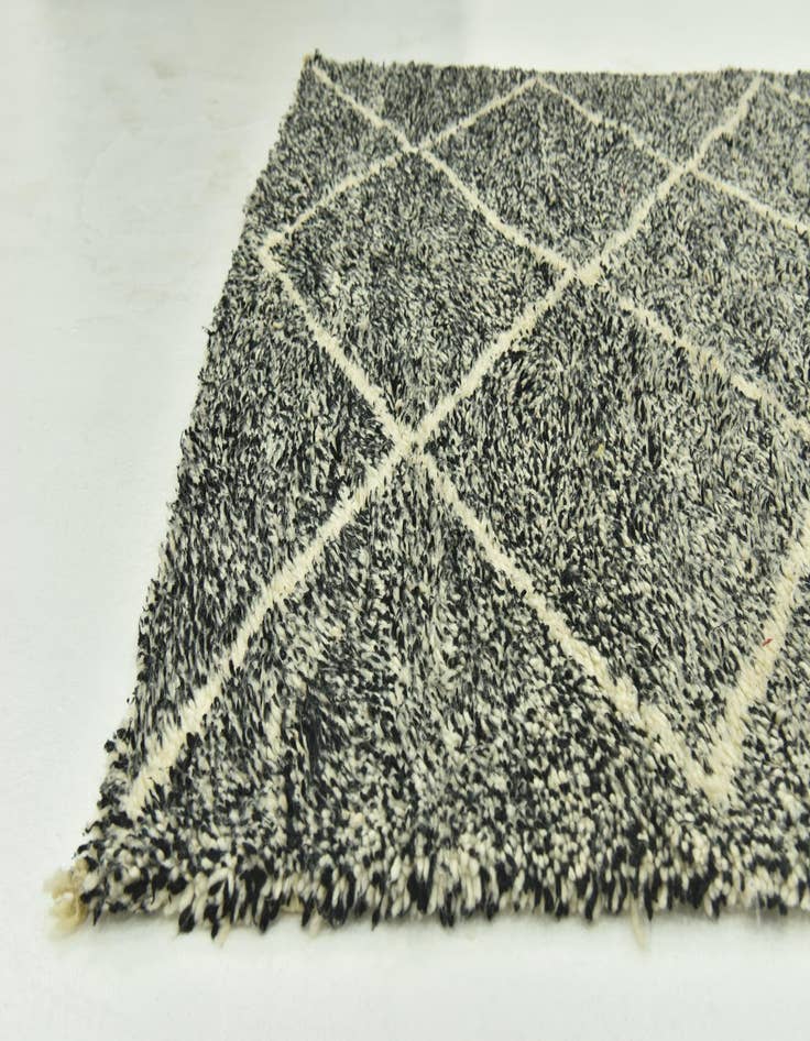 Detail image of 6' 2 x 9' 6  Hand Knotted Moroccan Wool Rug