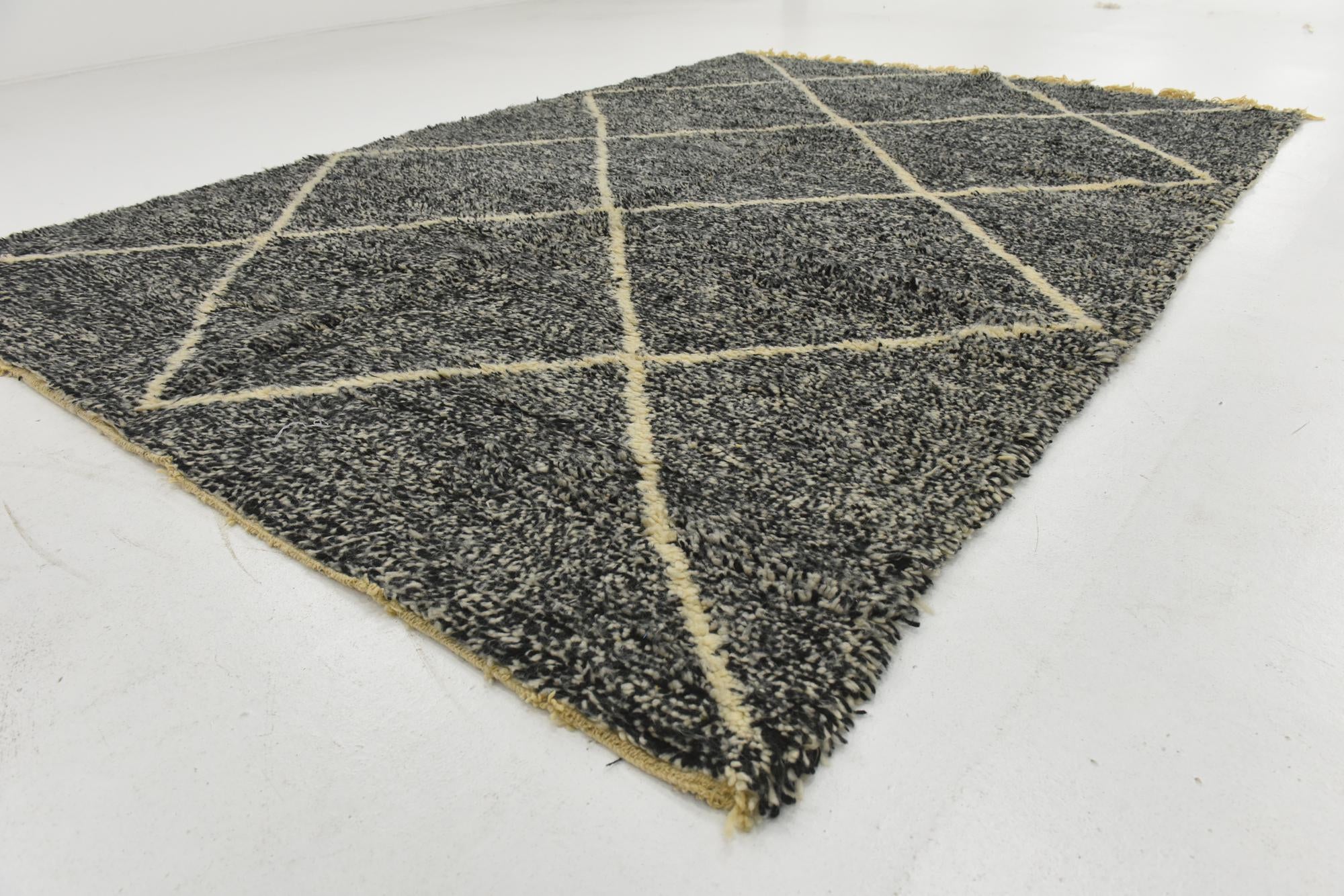 6' 7 x 9' 6 Hand Knotted Moroccan Wool Rug