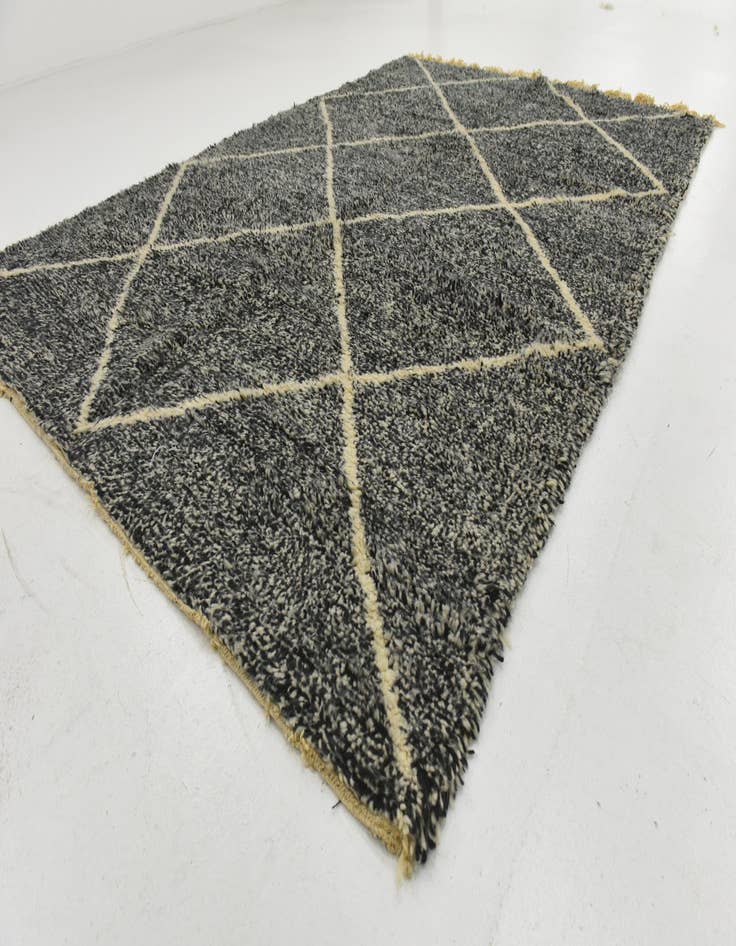 Detail image of 6' 7 x 9' 6 Hand Knotted Moroccan Wool Rug