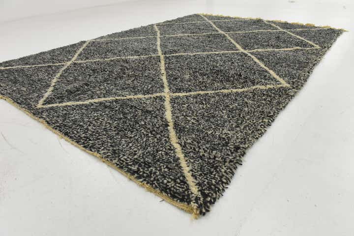 6' 7 x 9' 6 Hand Knotted Moroccan Wool Rug