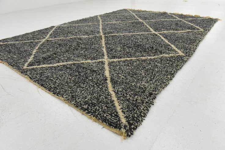 Detail image of 6' 7 x 9' 6 Hand Knotted Moroccan Wool Rug